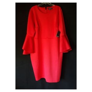 Eloquoii Womens Flare Sleeve Dress